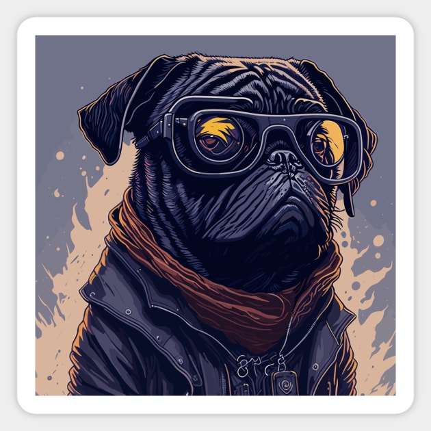 Steam Pug Number 3 Sticker by Dreanpitch